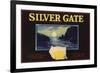 Silver Gate Brand - El Cajon, California - Citrus Crate Label-Lantern Press-Framed Premium Giclee Print