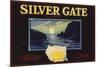 Silver Gate Brand - El Cajon, California - Citrus Crate Label-Lantern Press-Mounted Premium Giclee Print