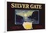 Silver Gate Brand - El Cajon, California - Citrus Crate Label-Lantern Press-Framed Art Print