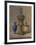 'Silver Gilt & Jewelled Vase, Porcelain Vase, Cigar Casket', 1863-Robert Dudley-Framed Giclee Print