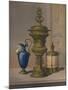 'Silver Gilt & Jewelled Vase, Porcelain Vase, Cigar Casket', 1863-Robert Dudley-Mounted Giclee Print