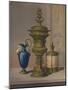 'Silver Gilt & Jewelled Vase, Porcelain Vase, Cigar Casket', 1863-Robert Dudley-Mounted Giclee Print