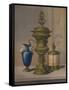 'Silver Gilt & Jewelled Vase, Porcelain Vase, Cigar Casket', 1863-Robert Dudley-Framed Stretched Canvas