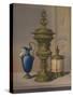 'Silver Gilt & Jewelled Vase, Porcelain Vase, Cigar Casket', 1863-Robert Dudley-Stretched Canvas