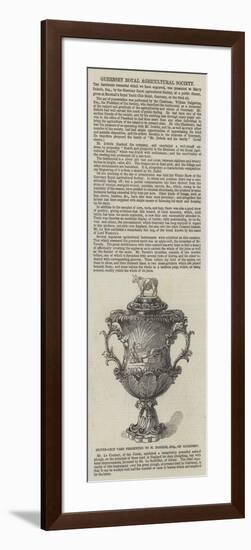 Silver-Gilt Vase Presented to H Dobree, Esquire, of Guernsey-null-Framed Giclee Print