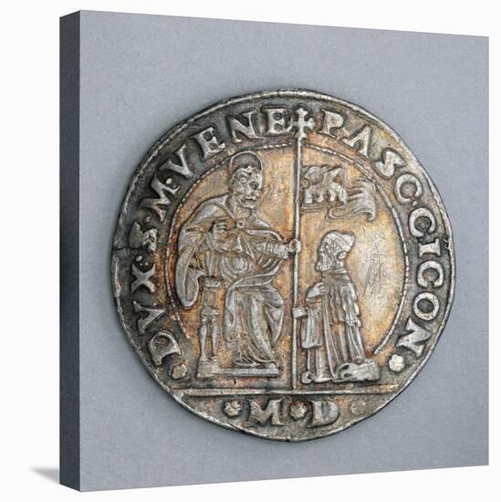 Silver Giustina, Valued at Eight Lire, or 160 Soldi, Minted in Venice under Doge Pasquale Cicogna-null-Stretched Canvas