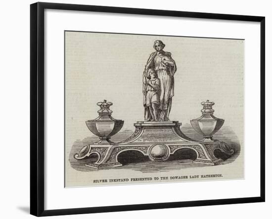 Silver Inkstand Presented to the Dowager Lady Hatherton-null-Framed Giclee Print