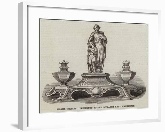 Silver Inkstand Presented to the Dowager Lady Hatherton-null-Framed Giclee Print