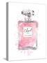 Silver Inky Perfume in Pink-Amanda Greenwood-Stretched Canvas