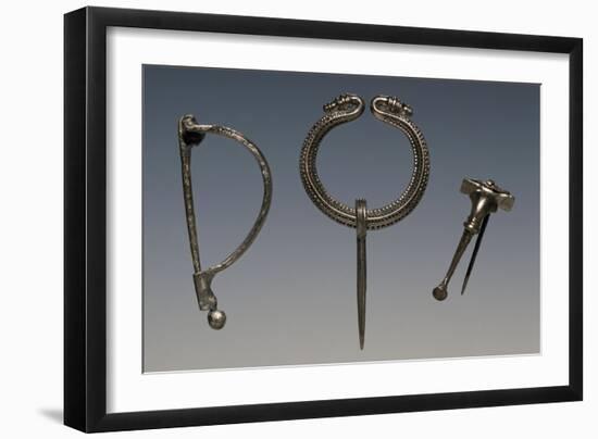 Silver Jewelry from Archaeological Excavations at Zadar, Croatia-null-Framed Giclee Print