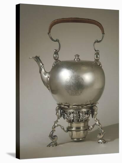 Silver Kettle with Stove, Marked Edward Vincent, George III Style, 1734-null-Stretched Canvas