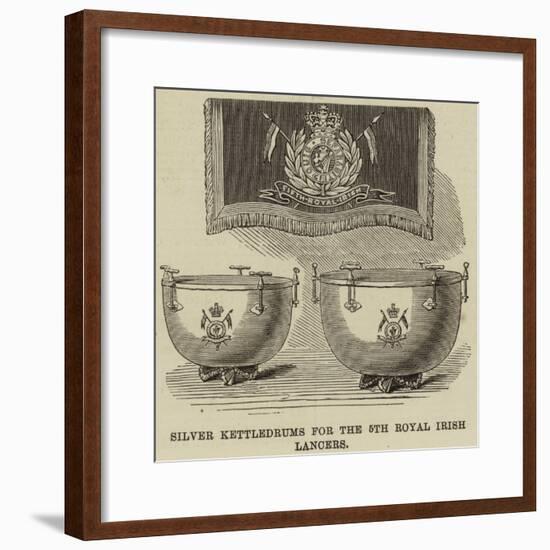 Silver Kettledrums for the 5th Royal Irish Lancers-null-Framed Giclee Print