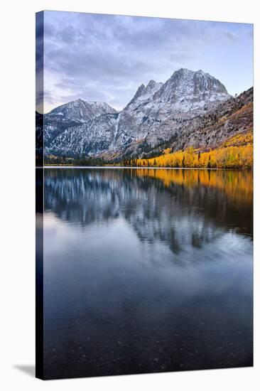 Silver Lake in Reflection in Autumn, Eastern Sierras, California-Vincent James-Stretched Canvas