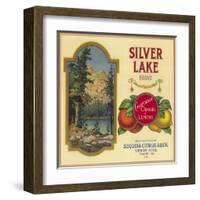 Silver Lake Orange Label - Lemon Cove, CA-Lantern Press-Framed Art Print