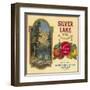 Silver Lake Orange Label - Lemon Cove, CA-Lantern Press-Framed Art Print