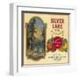 Silver Lake Orange Label - Lemon Cove, CA-Lantern Press-Framed Art Print