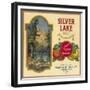 Silver Lake Orange Label - Lemon Cove, CA-Lantern Press-Framed Premium Giclee Print