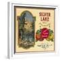 Silver Lake Orange Label - Lemon Cove, CA-Lantern Press-Framed Premium Giclee Print