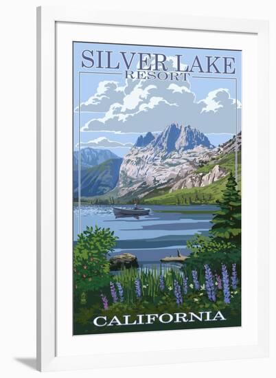 Silver Lake Resort, California - Summer Scene-Lantern Press-Framed Art Print