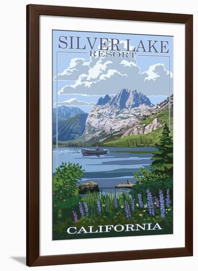 Silver Lake Resort, California - Summer Scene-Lantern Press-Framed Art Print