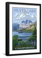 Silver Lake Resort, California - Summer Scene-Lantern Press-Framed Art Print