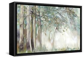 Silver Leaves-Allison Pearce-Framed Stretched Canvas