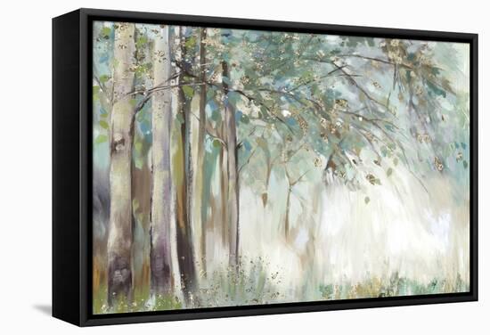 Silver Leaves-Allison Pearce-Framed Stretched Canvas