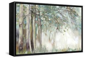 Silver Leaves-Allison Pearce-Framed Stretched Canvas