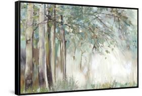 Silver Leaves-Allison Pearce-Framed Stretched Canvas