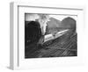 Silver Link Train Leaves King's Cross Station-null-Framed Photographic Print