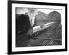 Silver Link Train Leaves King's Cross Station-null-Framed Photographic Print