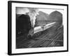 Silver Link Train Leaves King's Cross Station-null-Framed Photographic Print