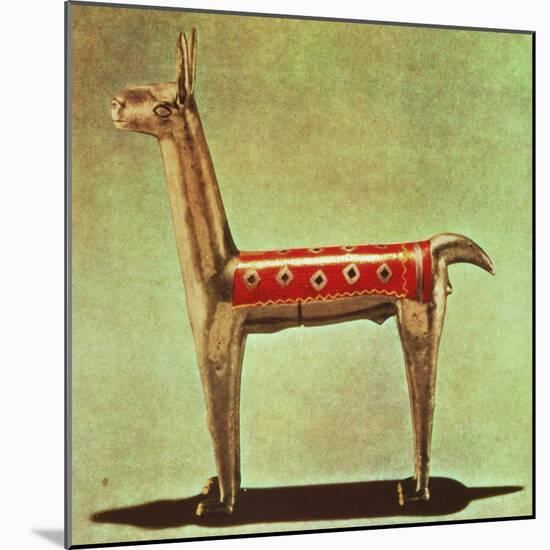 Silver Llama Figurine, from Peru, after 1438-Incan-Mounted Giclee Print