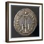 Silver Miliare of Emperor Basil I, Depicting Cross, Recto, Byzantine Coins, 9th Century-null-Framed Giclee Print