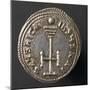 Silver Miliare of Emperor Basil I, Depicting Cross, Recto, Byzantine Coins, 9th Century-null-Mounted Giclee Print