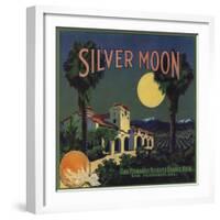 Silver Moon Brand - San Fernando, California - Citrus Crate Label-Lantern Press-Framed Art Print