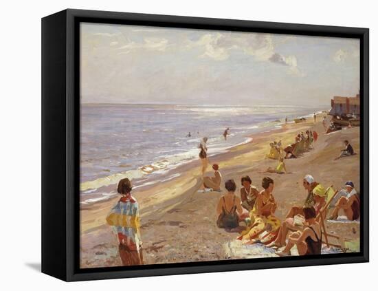 Silver Morning, Aldeburgh-Algernon Talmage-Framed Stretched Canvas