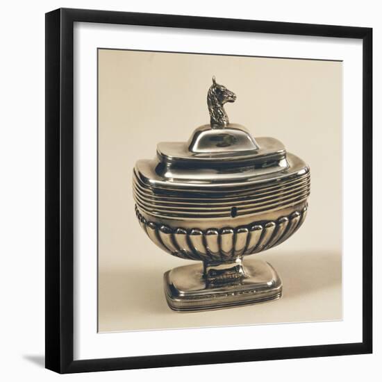 Silver Neoclassical Style Dutch Sugar Bowl with Cover and Lock-Jacob Isaaksz Ruisdael-Framed Giclee Print