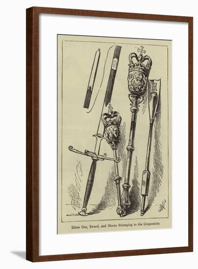 Silver Oar, Sword, and Maces Belonging to the Corporation-null-Framed Giclee Print