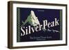 Silver Peak Brand - Tustin, California - Citrus Crate Label-Lantern Press-Framed Art Print