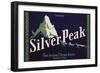 Silver Peak Brand - Tustin, California - Citrus Crate Label-Lantern Press-Framed Art Print