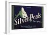 Silver Peak Brand - Tustin, California - Citrus Crate Label-Lantern Press-Framed Art Print