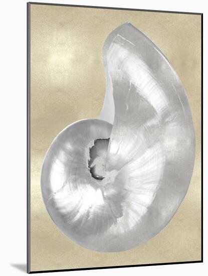 Silver Pearl Shell on Gold I-Caroline Kelly-Mounted Art Print