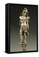 Silver-Plated Tin, Female Figure-Shaped Knife Handle-Eugenio Bosa-Framed Stretched Canvas