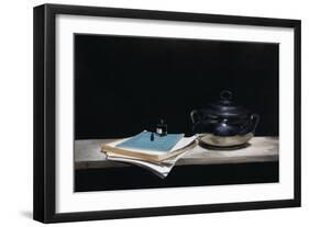 Silver Pot, Paper, Pen and Ink, 2009-James Gillick-Framed Giclee Print