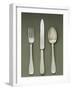 Silver Presentation Cutlery Spoon, Knife and Fork-null-Framed Giclee Print