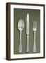 Silver Presentation Cutlery Spoon, Knife and Fork-null-Framed Giclee Print