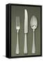 Silver Presentation Cutlery Spoon, Knife and Fork-null-Framed Stretched Canvas