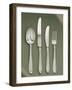 Silver Presentation Cutlery Spoon, Knives and Fork-null-Framed Giclee Print