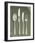 Silver Presentation Cutlery Spoon, Knives and Fork-null-Framed Giclee Print